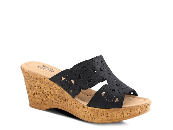 スプリングステップ レディース シューズ サンダル Spring Step Flamyo Wedge Sandal Black ブラック｜ReVida 店