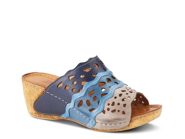 スプリングステップ レディース シューズ サンダル Spring Step Footy Wedge Sandal Blue/Multicolor ブルー