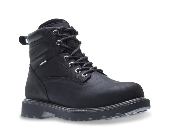 ウルヴァリン メンズ シューズ ブーツ・レインブーツ Tシャツ ブーツ Wolverine Floorhand Steel Toe Work Boot Black ブラック