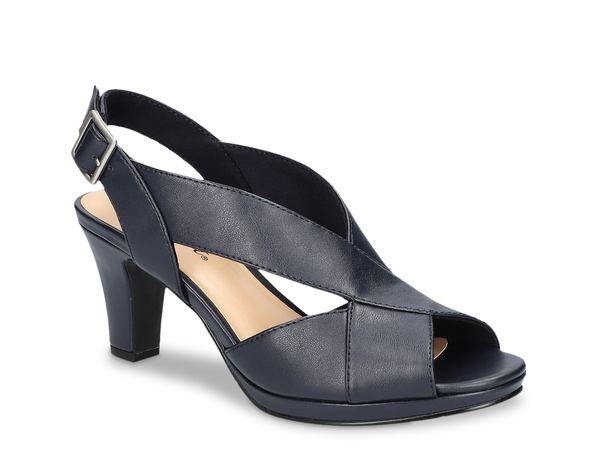 イージーストリート レディース シューズ サンダル Easy Street Christy Sandal Navy ネイビー｜ReVida 店