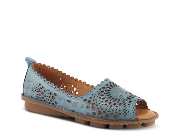 春季足付き レディース シューズ スリッポン・ローファー Spring Step Brandal Slip-On Blue 青色 靴-レディース靴-ローファー