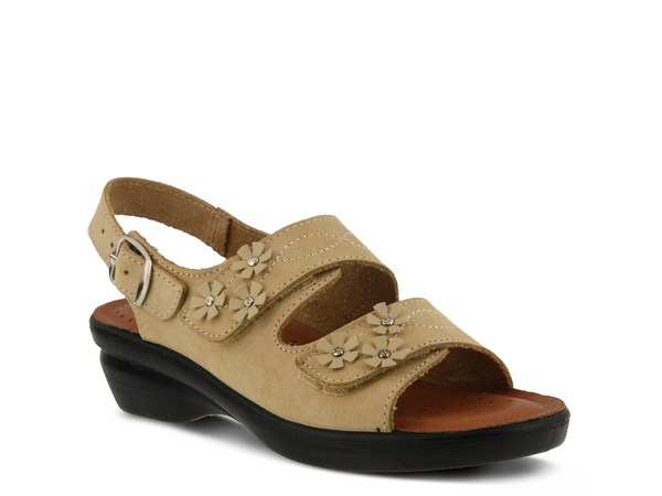 フレクサス レディース シューズ サンダル Flexus by Spring Step Ceri Wedge Sandal Beige ベージュ