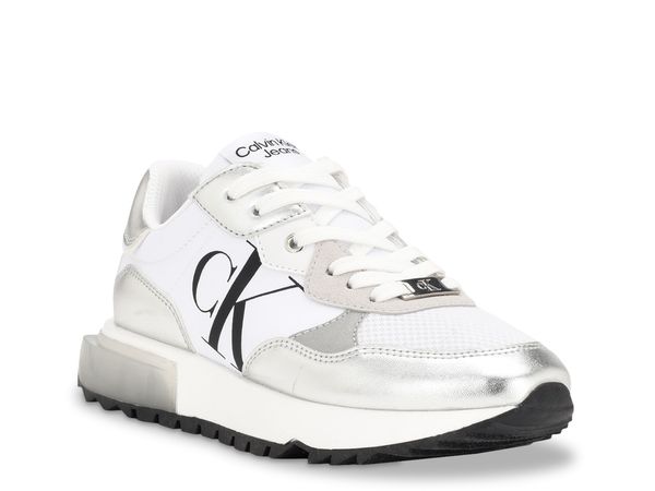カルバンクライン レディース シューズ スニーカー Calvin Klein Magalee Sneaker Silver Metallic/White ホワイト