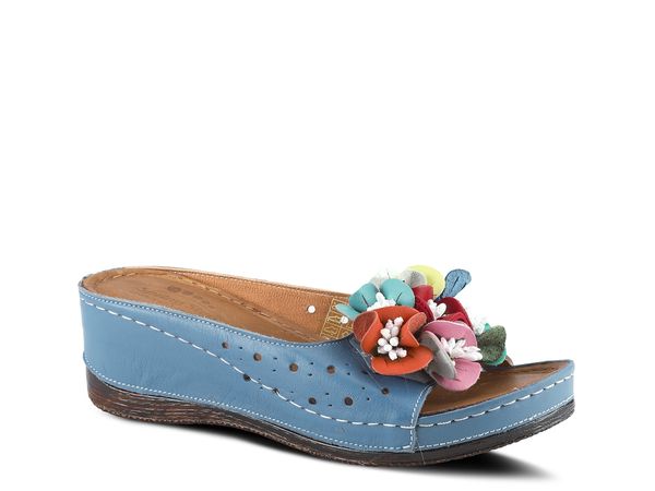 スプリングステップ レディース シューズ サンダル Spring Step Flowerchild Wedge Sandal Light Blue ブルー