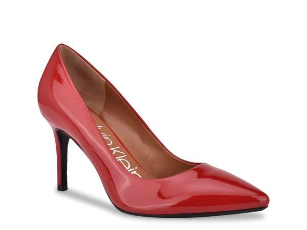 カルバンクライン レディース シューズ パンプス Calvin Klein Gayle Pump Red Patent Leather レッド｜ReVida 店