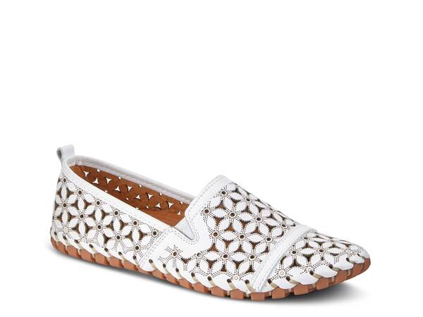 スプリングステップ レディース シューズ スリッポン・ローファー Spring Step Flowerflow Loafer White ホワイト