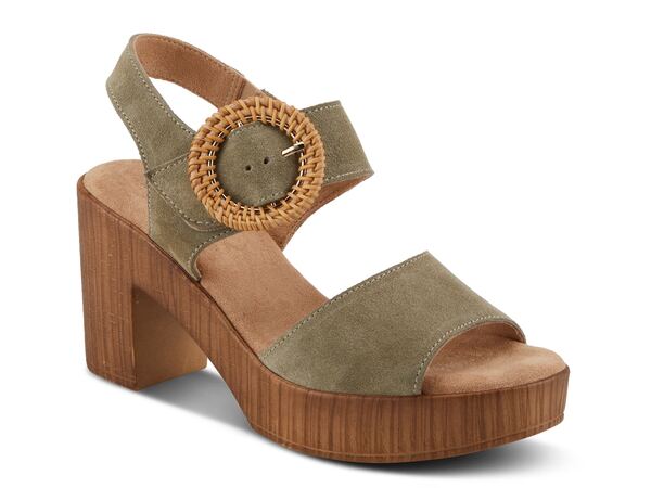 スプリングステップ レディース シューズ サンダル プラットフォーム Spring Step Gamona Platform Sandal Olive Green グリーン