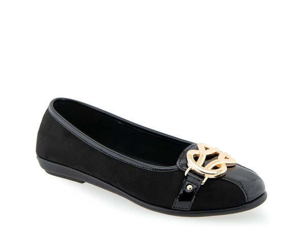 エアロソールズ レディース シューズ パンプス Aerosoles Big Bet Ballet Flat Black Suede ブラック