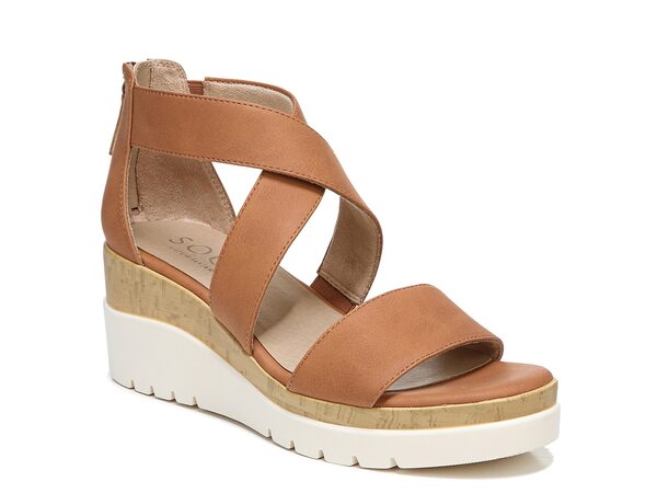 ソウルニュトライザー レディース シューズ サンダル SOUL Naturalizer Goodtimes Wedge Sandal Cognac