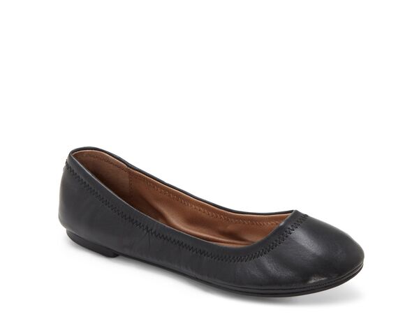 ラッキーブランド レディース シューズ パンプス Lucky Brand Emmie Ballet Flat Black Leather ブラック｜ReVida 店