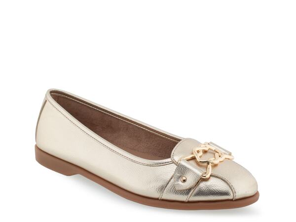 エアロソールズ レディース シューズ パンプス Aerosoles Bia Ballet Flat Gold Metallic ゴールド