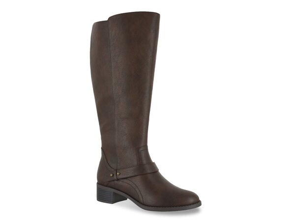 イージーストリート レディース シューズ ブーツ・レインブーツ 付け加える大いさ ブーツ Easy Street Jewel Plus Wide Calf Riding Boot Dark Brown 赤銅色 ブーツ-レディース靴