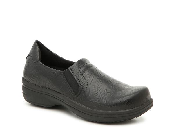 イージーストリート レディース シューズ スリッポン・ローファー Easy Works by Easy Street Bind World Clog Black Floral Embossed 黒いこと