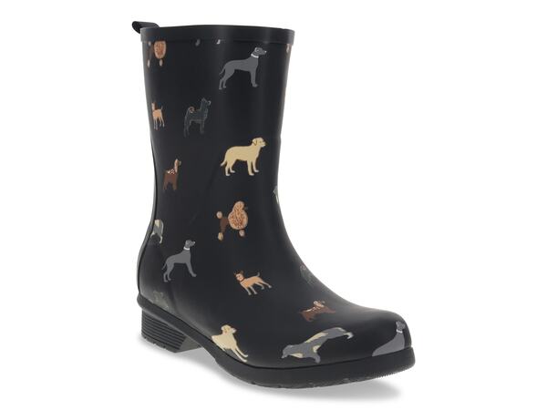 チョーカ レディース シューズ ブーツ・レインブーツ Chooka Classic Mid Rain Boot Black Dog Print ブラック