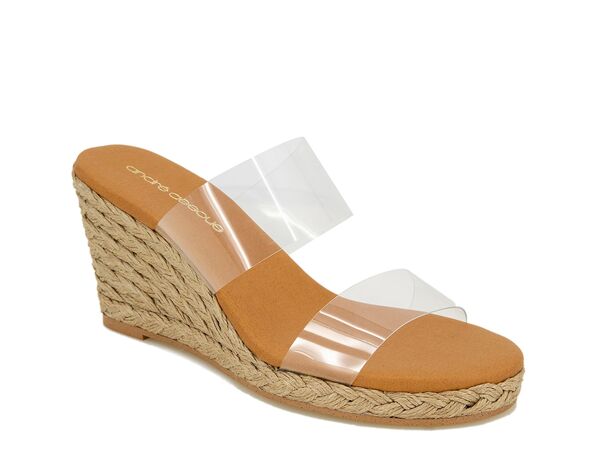 アンドレア アース レディース シューズ サンダル Andre Assous Bella Wedge Sandal Clear