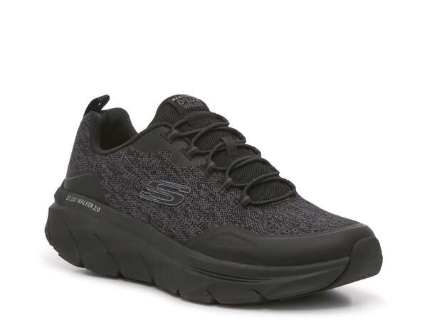 スケッチャーズ メンズ シューズ スニーカー リラックスフィット Skechers Relaxed Fit D'Lux Walker 2.0 Sneaker - Men's Black/Grey ブラック
