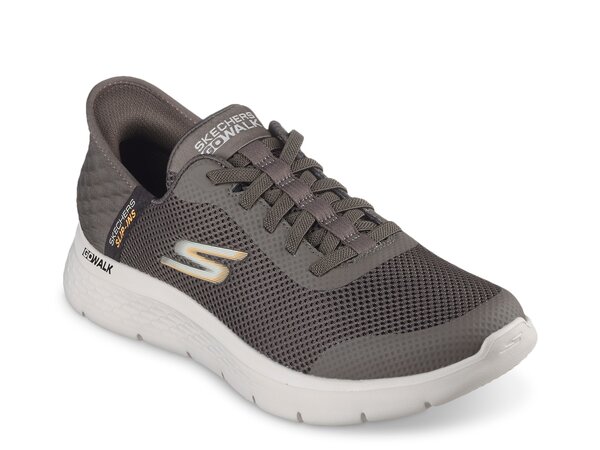 スケッチャーズ メンズ シューズ スニーカー Skechers Hands Free Slip-Ins Go Walk Flex Hands Up Slip-On Sneaker - Men\u0027s Dark Brown 赤銅色