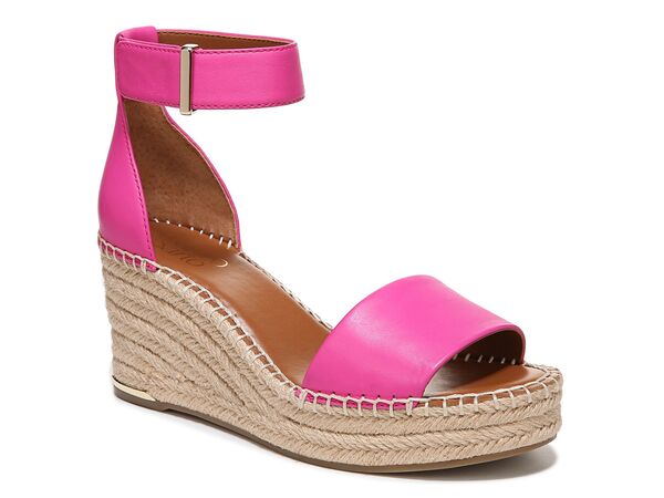 フランコサルト レディース シューズ サンダル Franco Sarto Clemens Espadrille Wedge Sandal Fuchsia フューシャ｜ReVida 店