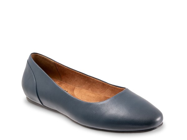 ホンブルグ帽ウォーク レディース シューズ パンプス Softwalk Shiraz Ballet Flat Navy 米国海軍