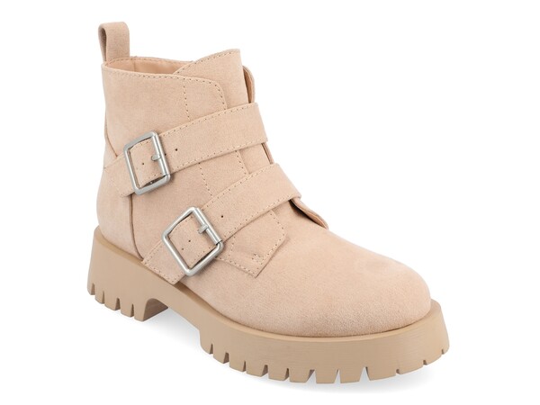 ジュルネ コレクション レディース シューズ ブーツ・レインブーツ Journee Collection Maebry Combat Boot Beige ベージュ