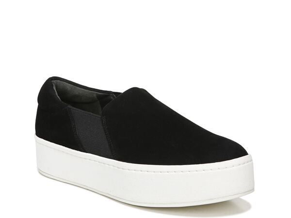 ヴィンス レディース シューズ スニーカー プラットフォーム Vince Warren Platform Slip-On Sneaker Black Suede ブラック