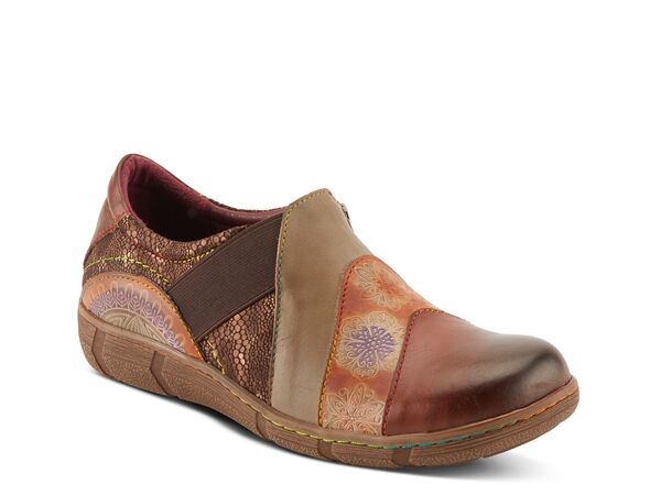 春季足付き レディース シューズ スリッポン・ローファー L\u0027Artiste by Spring Step Lata Slip-On Cognac/Multicolor マルチ色合い ローファー-レディース靴-靴