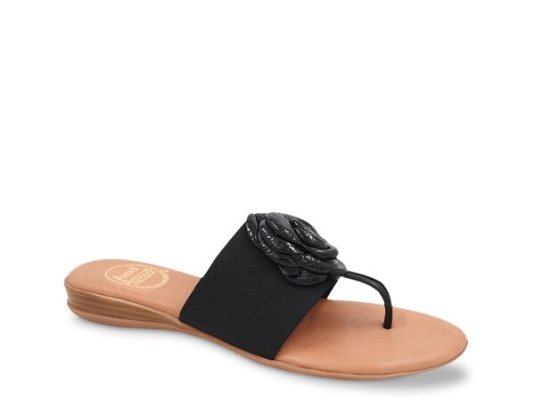 アンドレア アース レディース シューズ サンダル Andre Assous Nara Sandal Black Patent ブラック