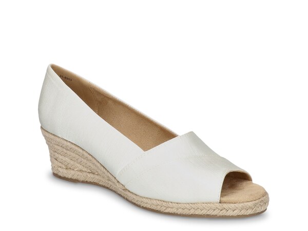 イージーストリート レディース シューズ パンプス Easy Street Jasper Espadrille Pump White ホワイト｜ReVida 店