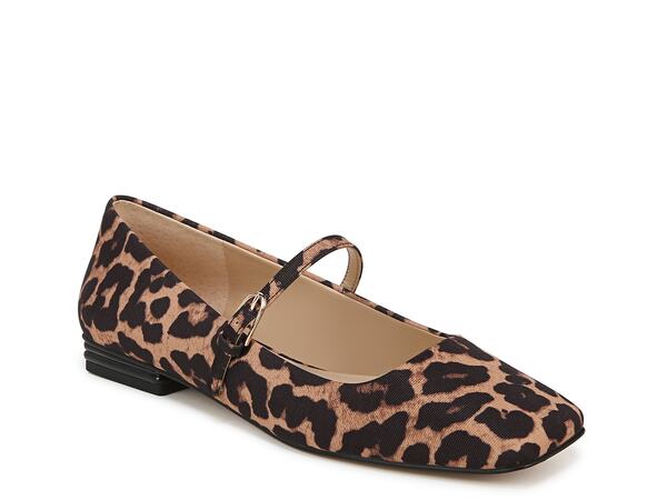フランコサルト レディース シューズ パンプス Franco Sarto Tinsley Mary Jane Flat Brown Leopard Print 赤銅色