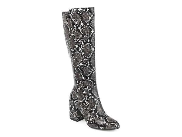 ジュルネ コレクション レディース シューズ ブーツ・レインブーツ Journee Collection Tavia Boot Black/White Snake Print ホワイト｜ReVida 店