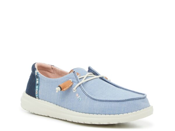 ヘイデュード レディース シューズ スニーカー Hey Dude Wendy Chambray Slip-On Sneaker - Women's Light Blue ブルー