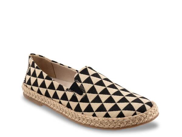 トロッターズ レディース シューズ パンプス Trotters Poppy Espadrille Slip-On Black/Natural Textile 黒いこと パンプス-レディース靴-靴
