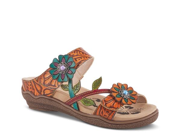 スプリングステップ レディース シューズ サンダル L'Artiste by Spring Step Aymee Wedge Sandal Mango Orange Multicolor オレンジ