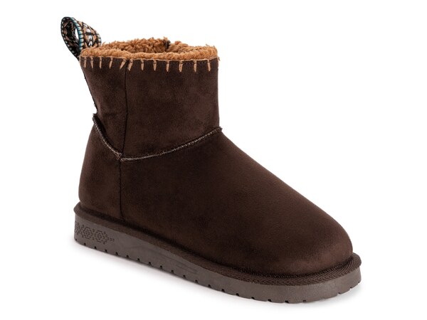 ムクルクス レディース シューズ ブーツ・レインブーツ MUK LUKS Tatum Bootie Dark Brown ブラウン|ReVida 店