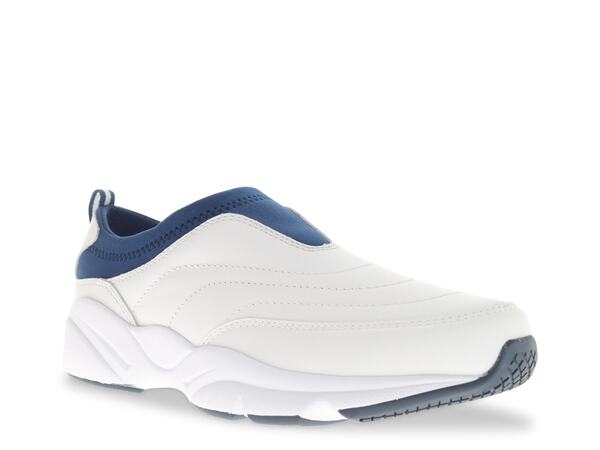 プロペット メンズ シューズ スリッポン・ローファー Propet Stability Work Slip-On White/Navy ホワイト