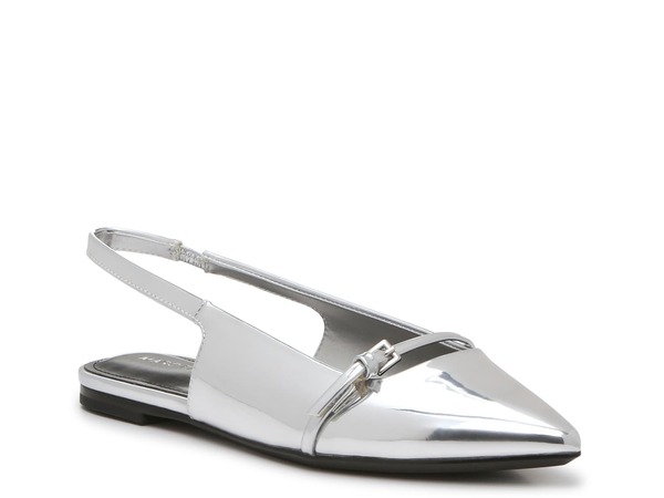 マークフィッシャー レディース シューズ パンプス Marc Fisher Elema Slingback Flat Silver Metallic シルバー