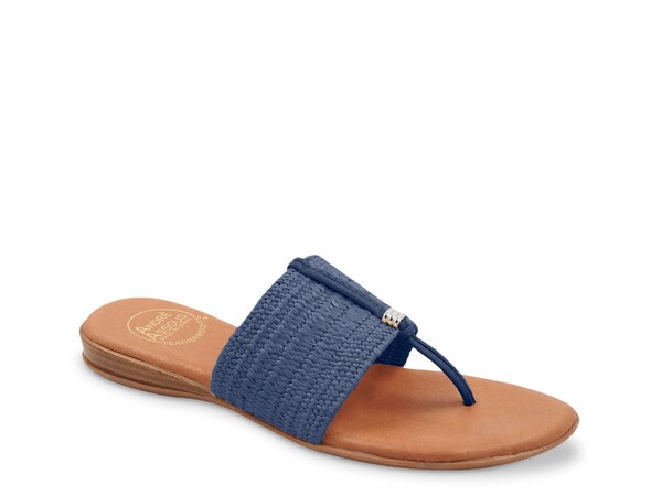 アンドレア アース レディース シューズ サンダル Andre Assous Nice Wedge Sandal Navy ネイビー