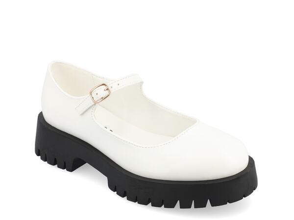 ジュルネ コレクション レディース シューズ スリッポン・ローファー Journee Collection Kamie Mary Jane Loafer White ホワイト｜ReVida 店