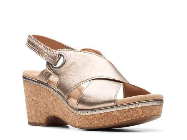 クラークス レディース シューズ サンダル Clarks Giselle Loop Sandal Bronze Metallic メタリック