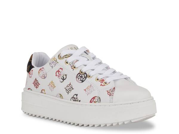 ゲス レディース シューズ スニーカー プラットホーム Guess Denesa Platform Sneaker White/Multicolor 白いこと