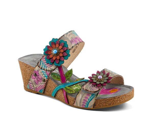 スプリングステップ レディース シューズ サンダル L'Artiste by Spring Step Moai Wedge Sandal Grey グレー