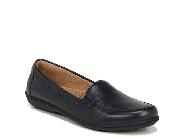 ソウルニュトライザー レディース シューズ スリッポン・ローファー SOUL Naturalizer Kacy Loafer Navy Leather 米国海軍