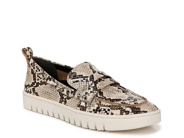 バイオニック レディース シューズ スリッポン・ローファー Vionic Uptown Penny Loafer Dark Brown/Multicolor Snake Print 赤銅色