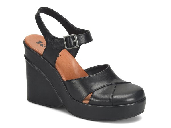 コークス レディース シューズ サンダル Korks Babette Wedge Sandal Black ブラック