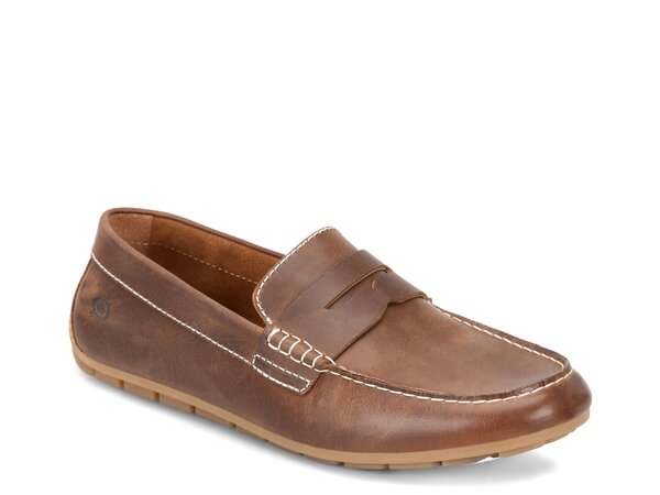 ボーン メンズ シューズ スリッポン・ローファー Born Andes Penny Loafer Brown Leather ブラウン