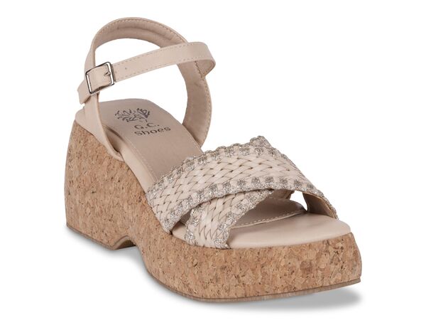 ジーシーシューズ レディース シューズ サンダル GC Shoes Lucy Wedge Sandal Tan タン