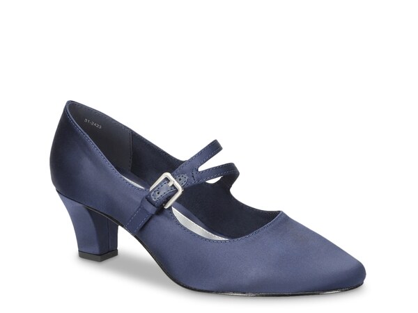 イージーストリート レディース シューズ パンプス Easy Street Meryl Mary Jane Pump Navy ネイビー
