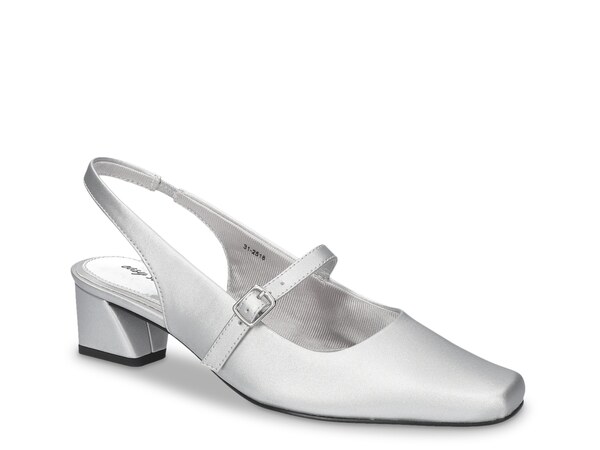 イージーストリート レディース シューズ パンプス Easy Street Cameo Pump Silver Metallic Syntheic シルバー|ReVida 店
