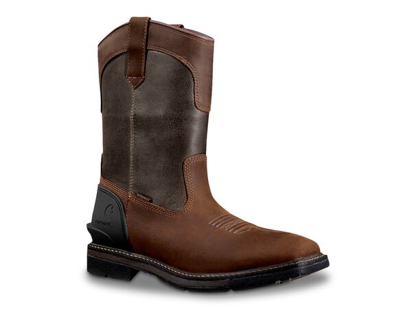 鉄道車両ハート形 メンズ シューズ ブーツ・レインブーツ プルオーバー ブーツ Carhartt Montana 11 Waterproof Steel Toe Work Boot - Men\u0027s Dark Brown/Dark Green 緑であること