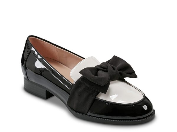 バンドリーノ レディース シューズ スリッポン・ローファー Bandolino Lindio Loafer Black/White 白いこと レディース靴-ローファー